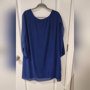 Grace Karin Blue Chiffon Dress Women's 2X